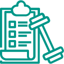 Icon mit Hantel und Trainingsplan – Symbol für Workout-Planung